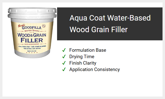 Aqua Coat Water-Based Wood Grain Filler