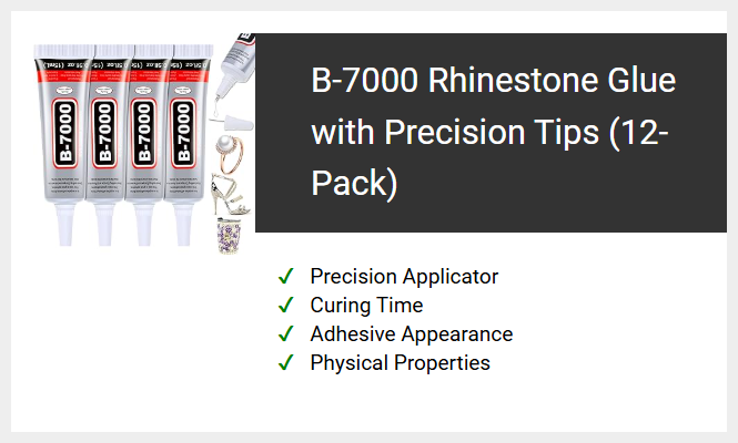 B-7000 Rhinestone Glue with Precision Tips (12-Pack)