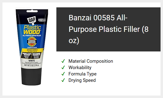 Banzai 00585 All-Purpose Plastic Filler (8 oz)