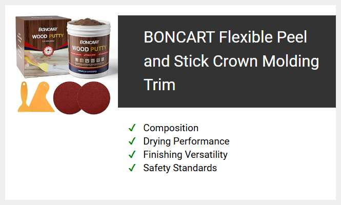 BONCART Flexible Peel and Stick Crown Molding Trim