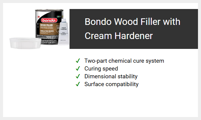 Bondo Wood Filler with Cream Hardener