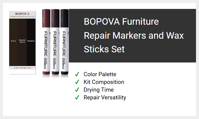 BOPOVA Furniture Repair Markers and Wax Sticks Set