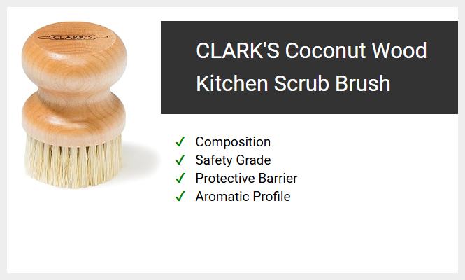 CLARK'S Coconut Wood Kitchen Scrub Brush