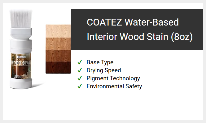 COATEZ Water-Based Interior Wood Stain (8oz)
