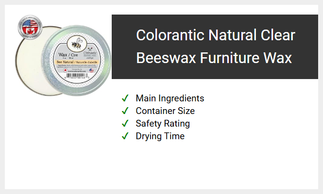 Colorantic Natural Clear Beeswax Furniture Wax