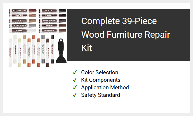 Complete 39-Piece Wood Furniture Repair Kit