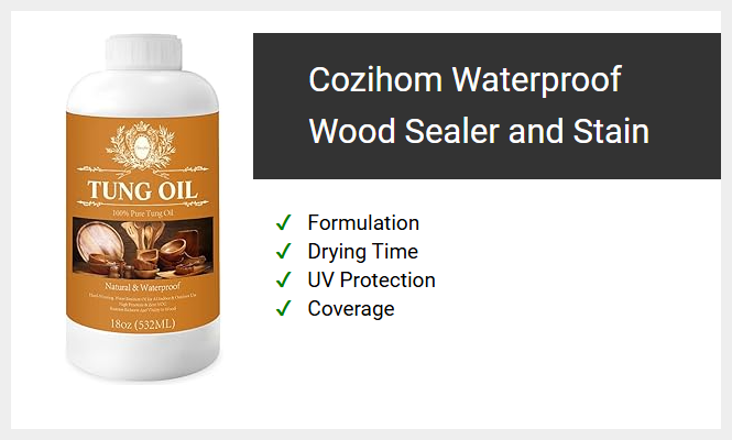 Cozihom Waterproof Wood Sealer and Stain