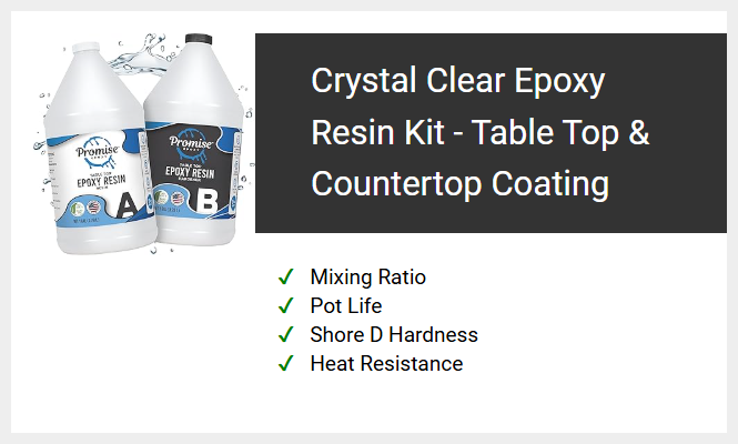 Crystal Clear Epoxy Resin Kit - Table Top & Countertop Coating