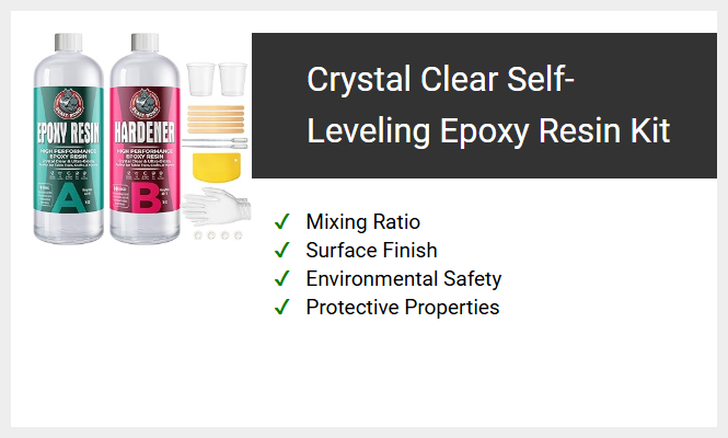 Crystal Clear Self-Leveling Epoxy Resin Kit