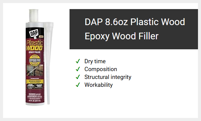 DAP 8.6oz Plastic Wood Epoxy Wood Filler