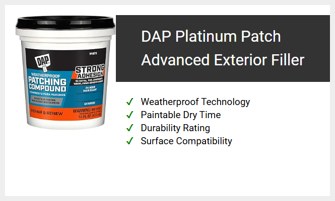 DAP Platinum Patch Advanced Exterior Filler