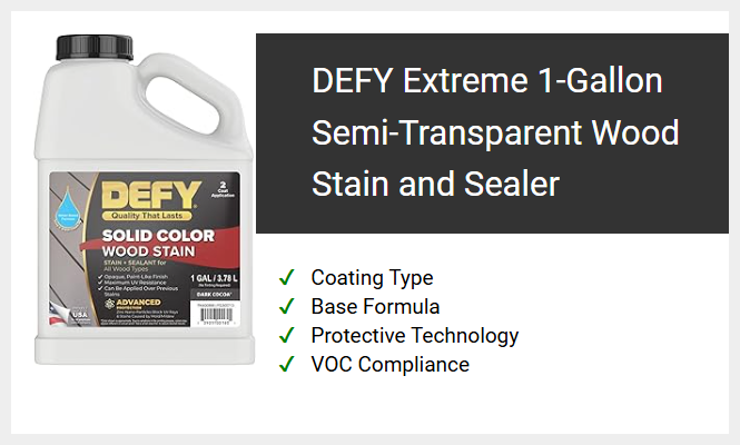 DEFY Extreme 1-Gallon Semi-Transparent Wood Stain and Sealer