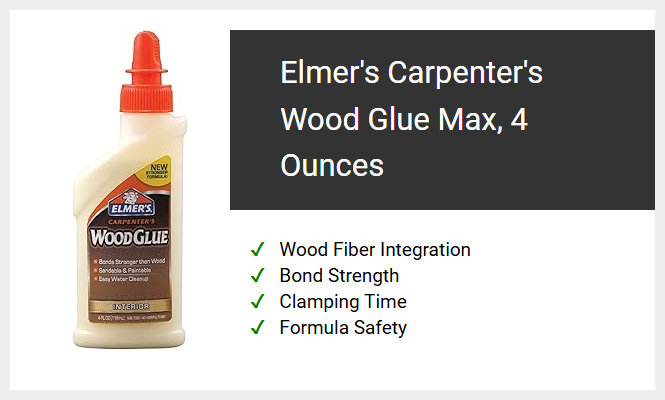 Elmer's Carpenter's Wood Glue Max, 4 Ounces