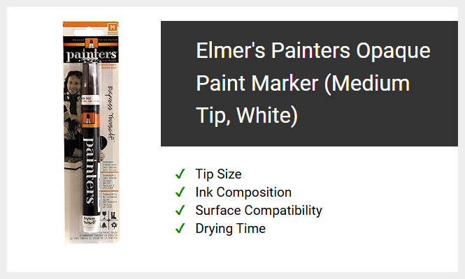 Elmer's Painters Opaque Paint Marker (Medium Tip, White)