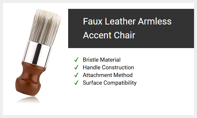 Faux Leather Armless Accent Chair