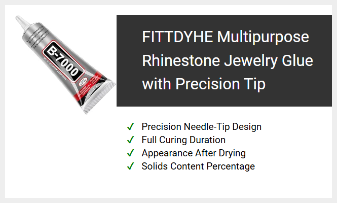 FITTDYHE Multipurpose Rhinestone Jewelry Glue with Precision Tip