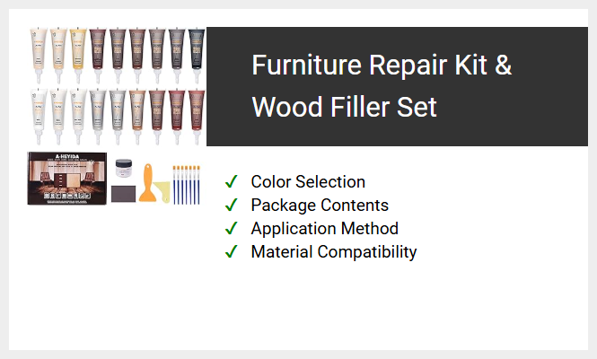 Furniture Repair Kit & Wood Filler Set