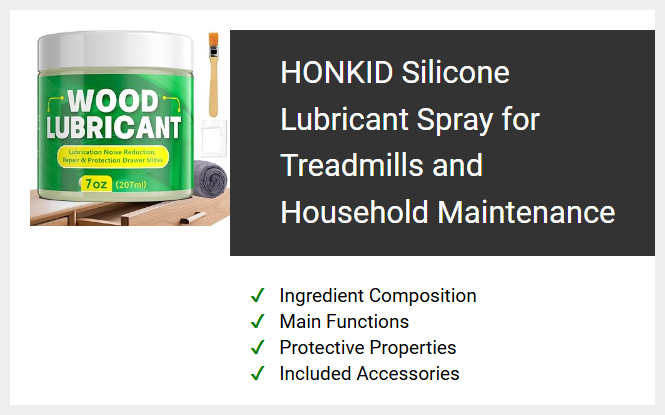 HONKID Silicone Lubricant Spray for Treadmills and Household Maintenance
