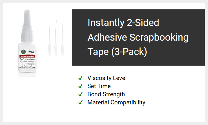 Instantly 2-Sided Adhesive Scrapbooking Tape (3-Pack)