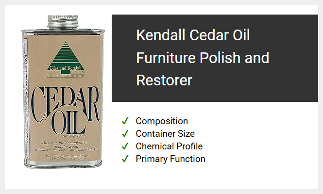 Kendall Cedar Oil Furniture Polish and Restorer