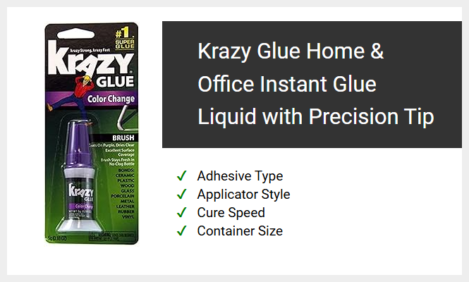 Krazy Glue Home & Office Instant Glue Liquid with Precision Tip