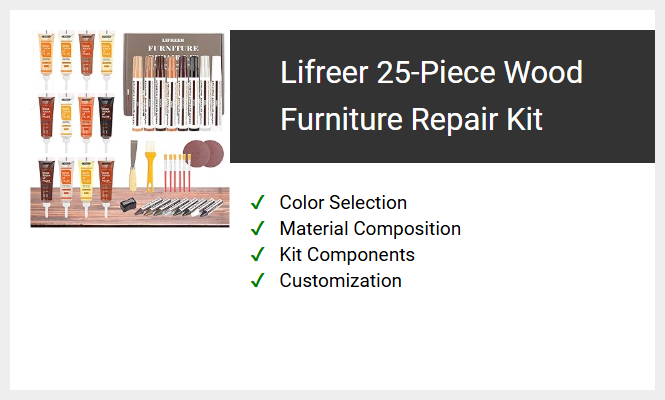 Lifreer 25-Piece Wood Furniture Repair Kit