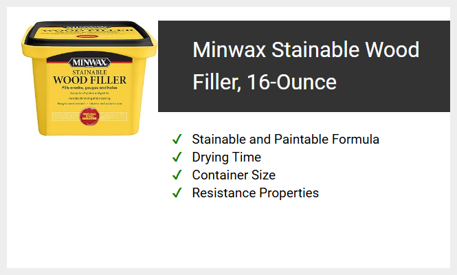 Minwax Stainable Wood Filler, 16-Ounce