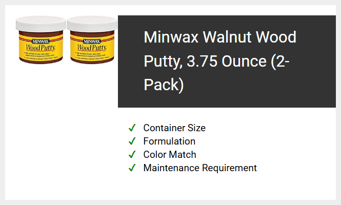 Minwax Walnut Wood Putty, 3.75 Ounce (2-Pack)