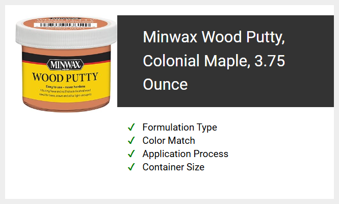 Minwax Wood Putty, Colonial Maple, 3.75 Ounce