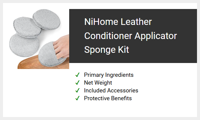 NiHome Leather Conditioner Applicator Sponge Kit