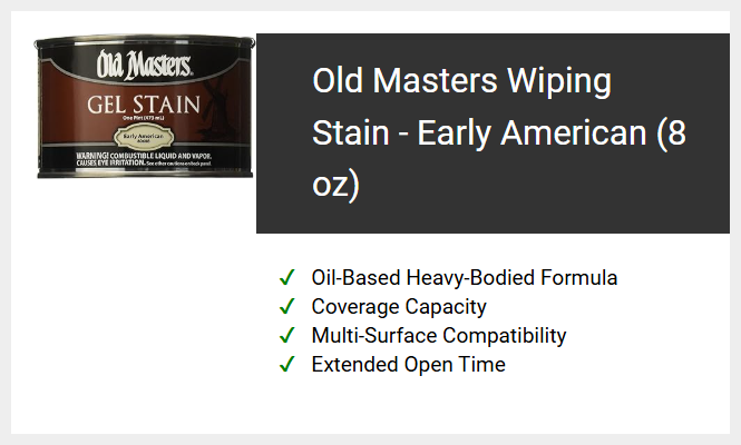 Old Masters Wiping Stain - Early American (8 oz)