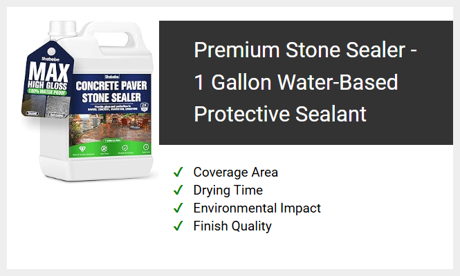 Premium Stone Sealer - 1 Gallon Water-Based Protective Sealant