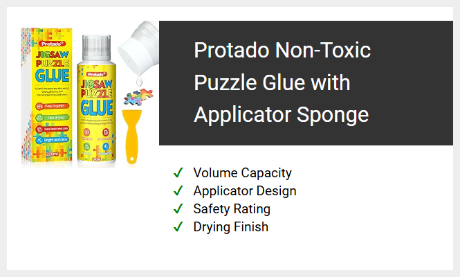 Protado Non-Toxic Puzzle Glue with Applicator Sponge