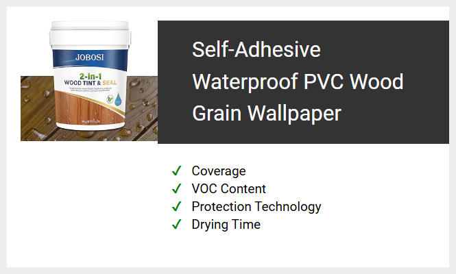 Self-Adhesive Waterproof PVC Wood Grain Wallpaper