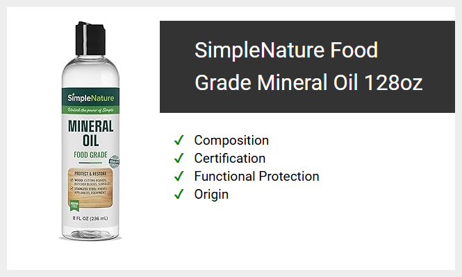 SimpleNature Food Grade Mineral Oil 128oz