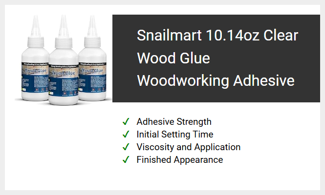 Snailmart 10.14oz Clear Wood Glue Woodworking Adhesive