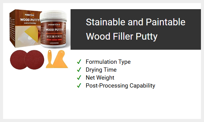 Stainable and Paintable Wood Filler Putty