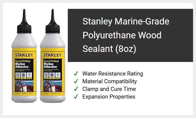 Stanley Marine-Grade Polyurethane Wood Sealant (8oz)