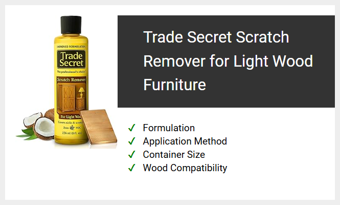 Trade Secret Scratch Remover for Light Wood Furniture