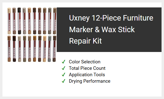 Uxney 12-Piece Furniture Marker & Wax Stick Repair Kit