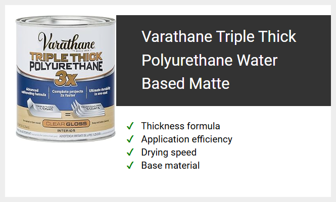 Varathane Triple Thick Polyurethane Water Based Matte