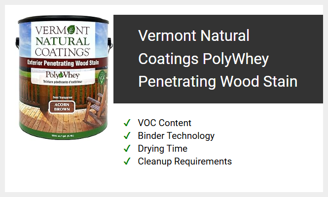 Vermont Natural Coatings PolyWhey Penetrating Wood Stain