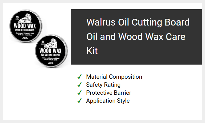 Walrus Oil Cutting Board Oil and Wood Wax Care Kit