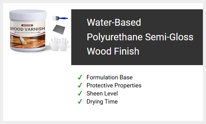 Water-Based Polyurethane Semi-Gloss Wood Finish
