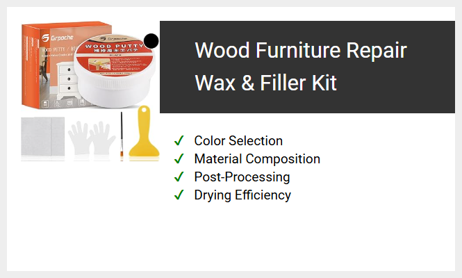 Wood Furniture Repair Wax & Filler Kit